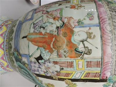Lot 110 - A Chinese famille rose vase