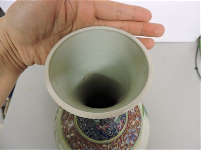 Lot 108 - A Chinese famille rose vase