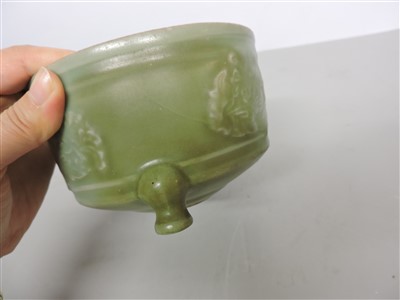 Lot 24 - A Chinese Longquan celadon censer