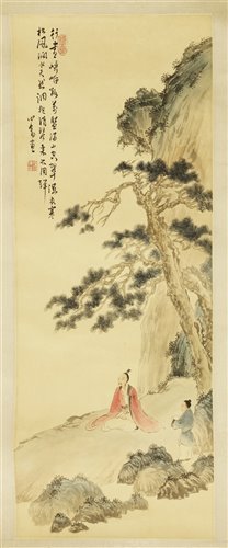 Lot 87 - A Chinese hanging scroll