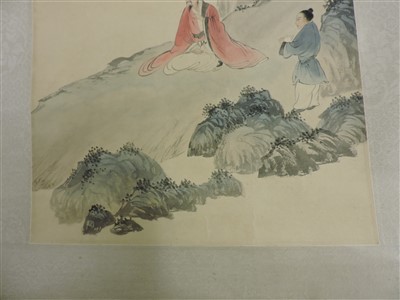 Lot 87 - A Chinese hanging scroll