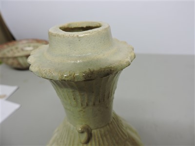 Lot 37 - A blue and white kendi, a qingbai vase and a Vietnamese bowl