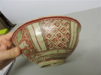 Lot 37 - A blue and white kendi, a qingbai vase and a Vietnamese bowl