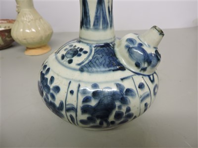 Lot 37 - A blue and white kendi, a qingbai vase and a Vietnamese bowl