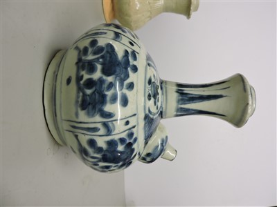 Lot 37 - A blue and white kendi, a qingbai vase and a Vietnamese bowl