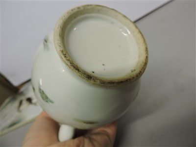Lot 122 - A Chinese famille rose ewer and cover