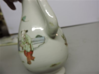 Lot 122 - A Chinese famille rose ewer and cover