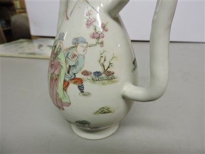 Lot 122 - A Chinese famille rose ewer and cover