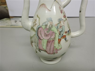 Lot 122 - A Chinese famille rose ewer and cover