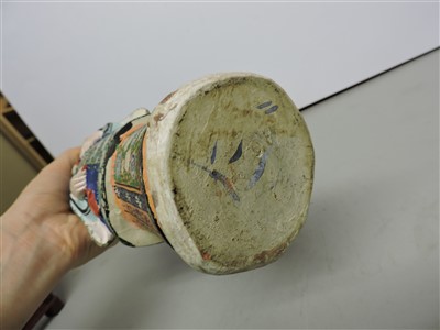 Lot 90 - A Chinese painted clay nodding-head figure