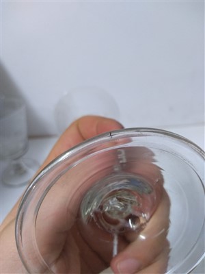 Lot 207 - An 18th century Kit Kat-type wine glass