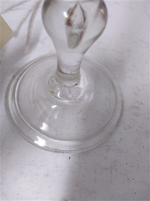 Lot 207 - An 18th century Kit Kat-type wine glass