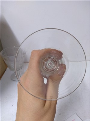 Lot 207 - An 18th century Kit Kat-type wine glass