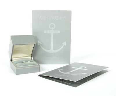 Lot 85 - A pair of white gold single stone diamond stud earrings