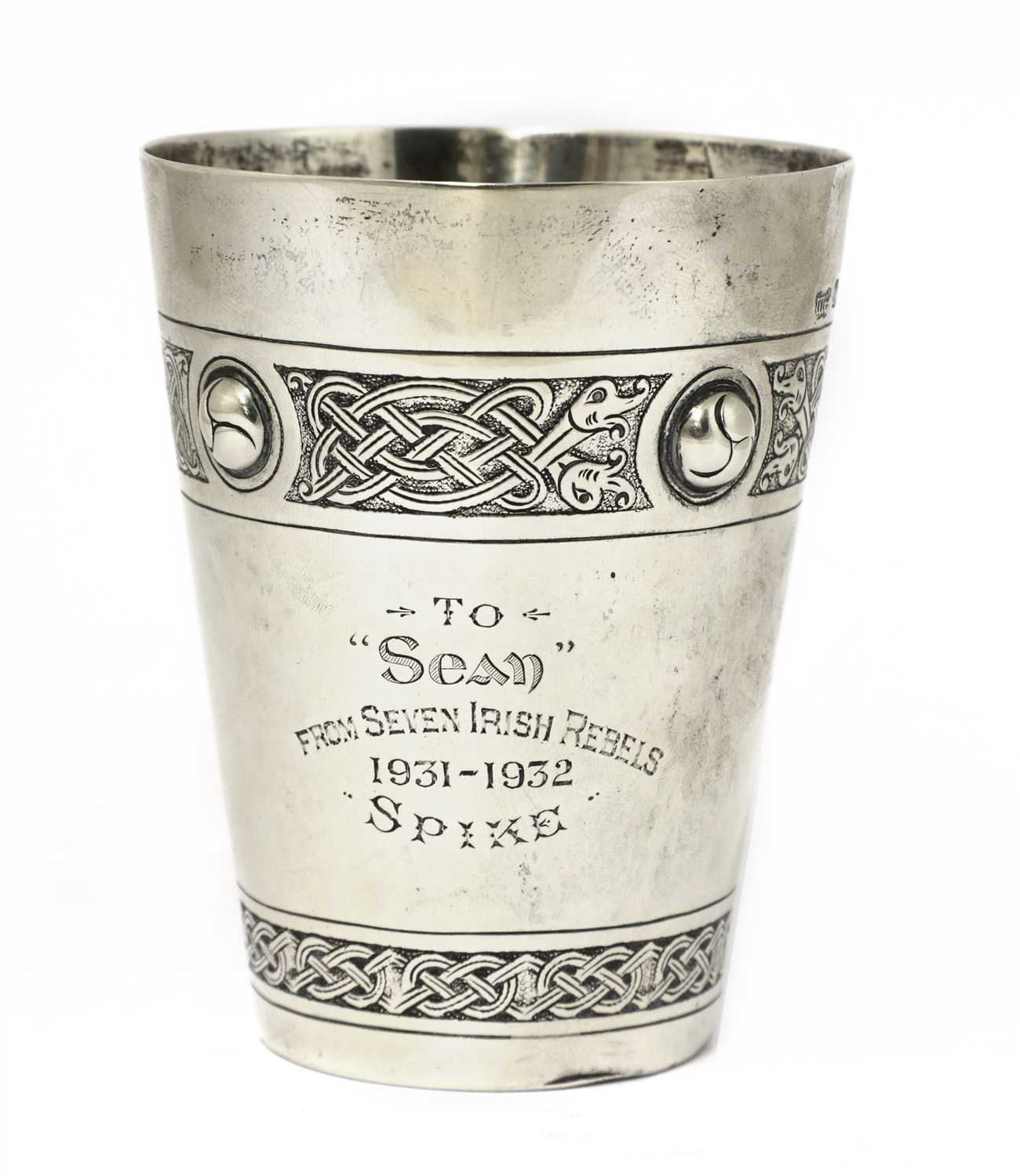 Lot 2 - Irish Republican Interest: a silver beaker