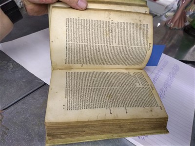 Lot 208 - BIBLE: 1542, Latin Vulgate Bible: Biblia Sacra.