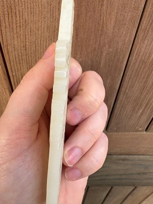 Lot 64 - A Chinese jade plaque