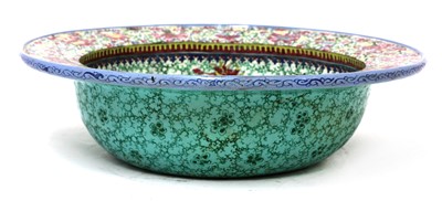 Lot 89 - A Chinese famille rose stoneware basin