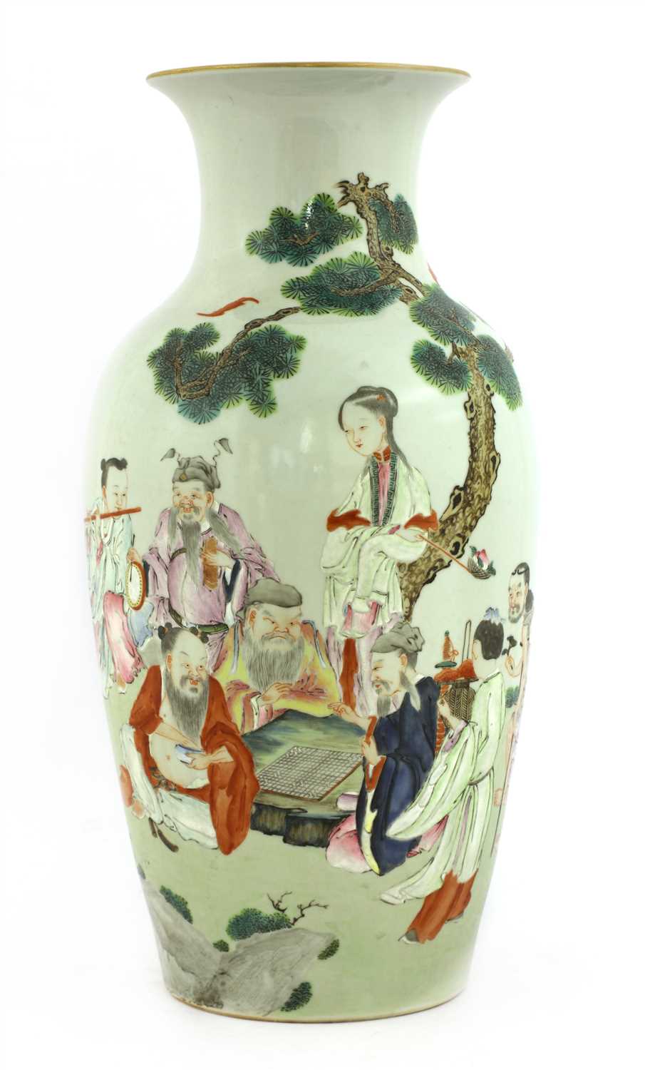 Lot 57 - A Chinese famille rose vase