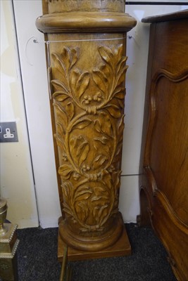 Lot 805 - A pair of oak pilaster columns