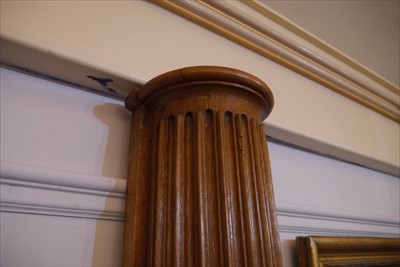 Lot 805 - A pair of oak pilaster columns