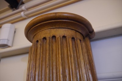Lot 805 - A pair of oak pilaster columns