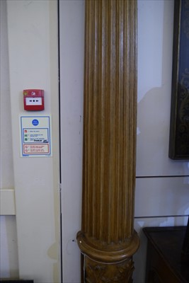 Lot 805 - A pair of oak pilaster columns