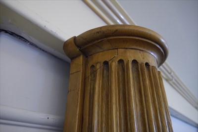 Lot 805 - A pair of oak pilaster columns
