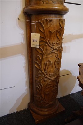 Lot 805 - A pair of oak pilaster columns