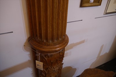 Lot 805 - A pair of oak pilaster columns