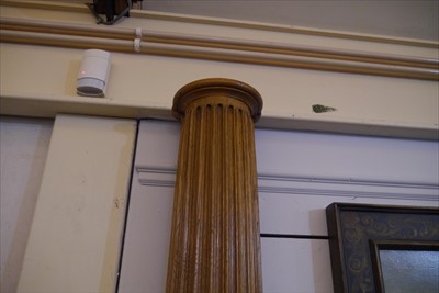 Lot 805 - A pair of oak pilaster columns