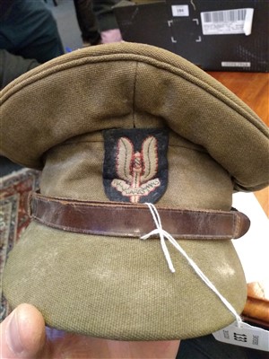 Lot 133 - A WWII British army officers named forage cap