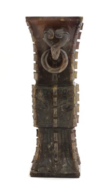 Lot 181 - A Chinese dark grey agate vase