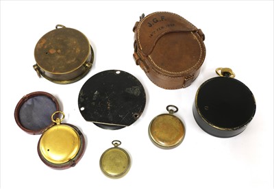 Lot 237 - Five pocket aneroid barometers/altimeters