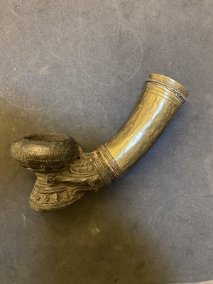 Lot 2 - Nine Burmese clay or metal pipe bowls