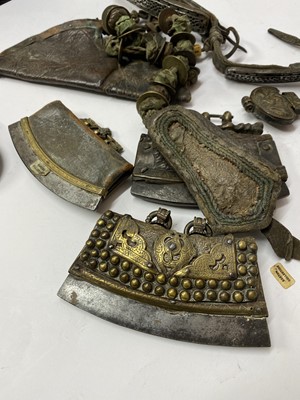 Lot 12 - Three Tibetan leather tinder pouches or chuckmucks