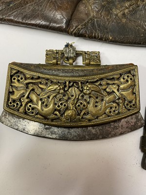 Lot 12 - Three Tibetan leather tinder pouches or chuckmucks