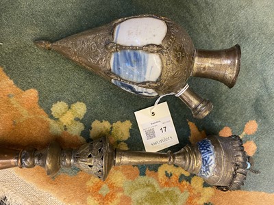Lot 17 - Three Persian silvered narghile