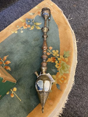 Lot 17 - Three Persian silvered narghile