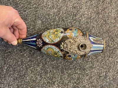 Lot 17 - Three Persian silvered narghile