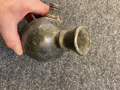 Lot 17 - Three Persian silvered narghile