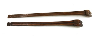 Lot 5 - Two rare softwood double pipe cases