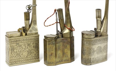 Lot 66 - A collection of three Chinese water pipes