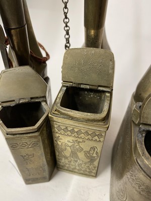 Lot 66 - A collection of three Chinese water pipes