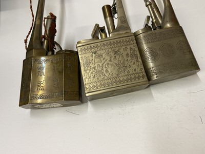 Lot 66 - A collection of three Chinese water pipes