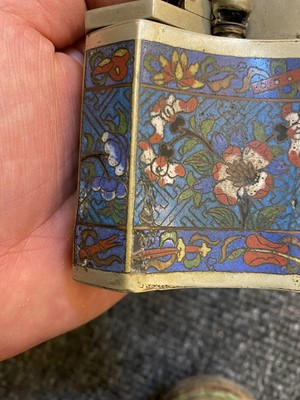 Lot 49 - A collection of four Chinese cloisonné water pipes