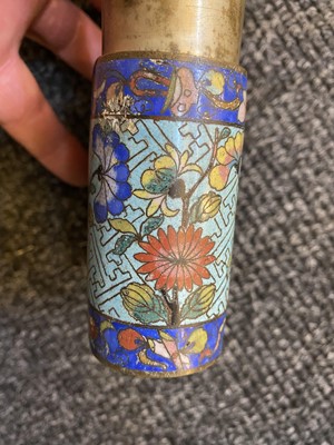 Lot 49 - A collection of four Chinese cloisonné water pipes