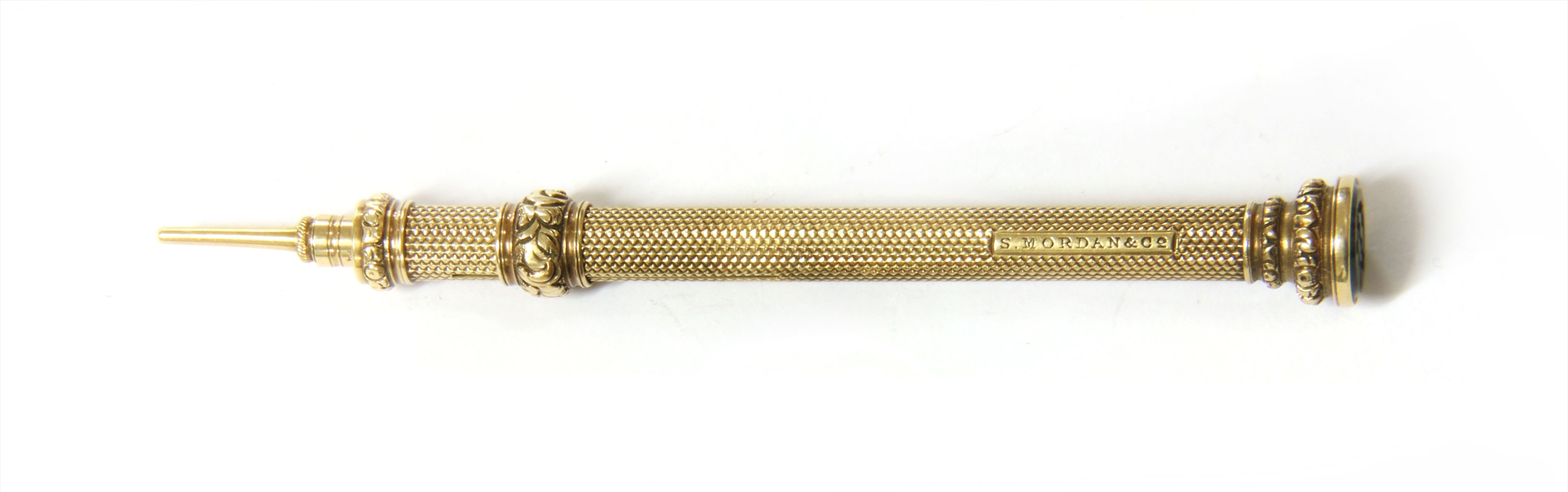 Lot 49 - A Sampson Mordan & Co gold propelling pencil,
