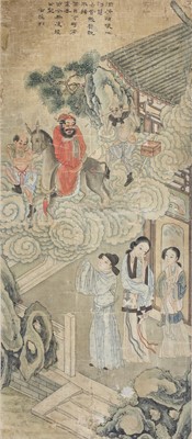 Lot 93 - A pair of Chinese gouache paintings