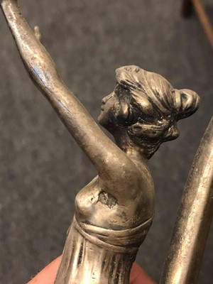 Lot 77 - A pair of WMF silver-plated figural table lamps